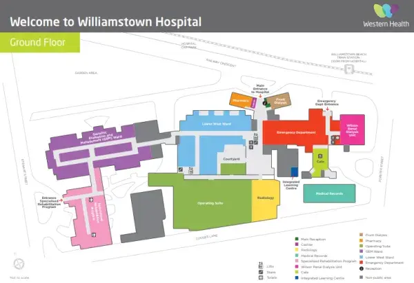 Williamstown hospital map